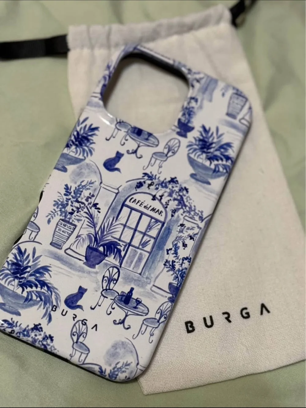 Blue & White Café Toile Phone Case by BURGA